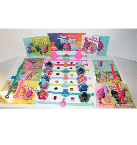 Trolls Movie Party Favors Set of 48 With Bracelets, Rings, Stickers and Gems - Etsy