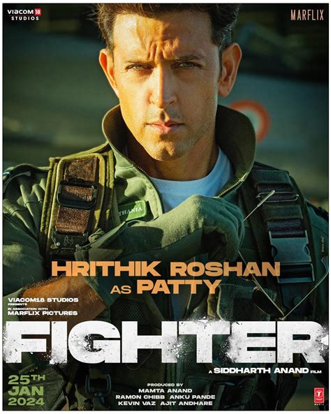 Hrithik Roshan Character Name And Poster From Fighter Out | cinejosh.com