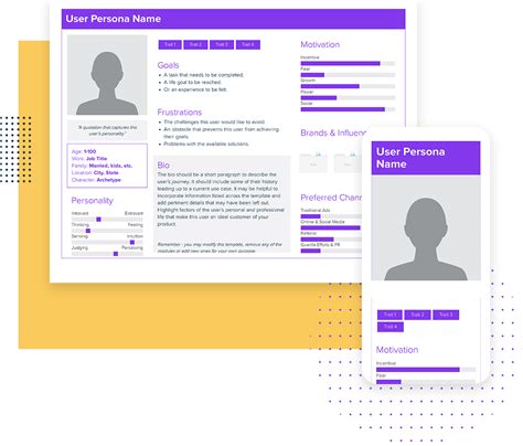 User Persona Template and Examples | Xtensio