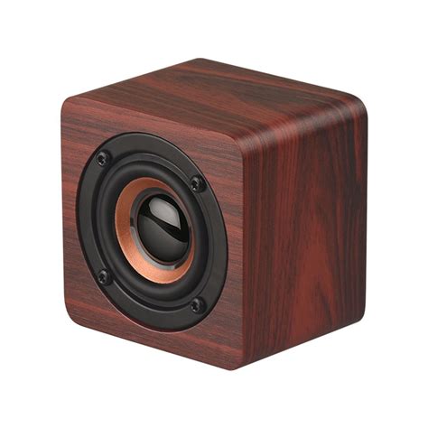 Q1 Mini Wooden Bluetooth Speaker Portable Wireless Subwoofer Strong Bass Powerful Sound Box ...