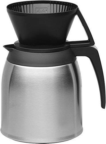 Melitta Single-Cup Pour-Over Coffee Brewer with Stainless Steel Thermal Carafe, Black | Coffee ...