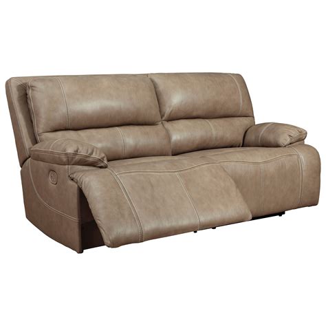 Signature Design by Ashley Ricmen Leather Match 2-Seat Power Reclining ...