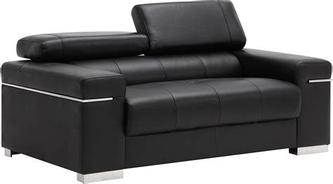 Soho Black Leather Loveseat by J&M | 1StopBedrooms