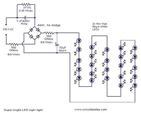 Mains Operated LED Circuit - ZONA ELEKTRONIKA