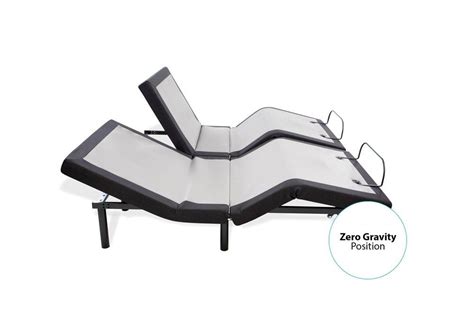 Using a zero-gravity positioned adjustable bed frame along with the soothing memory foam ...