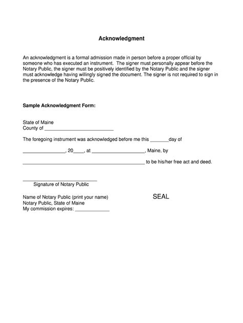 Notary Template Form | PDF Template