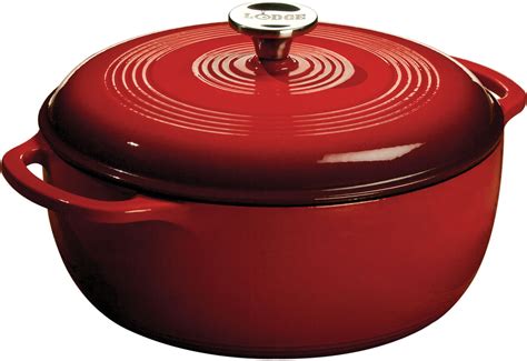 Lodge Red Enamel 6 Quart Dutch Oven | Enamel dutch oven, Dutch oven recipes, Best dutch oven