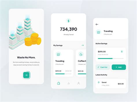 Savings App by Farrel Putra for Pixelz on Dribbble