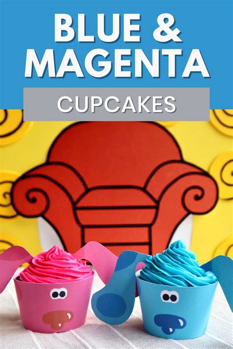 Blue and Magenta Cupcakes Inspired by Blue’s Clues & You! Caring with ...