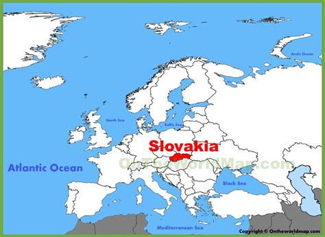 Map Of Europe Slovakia