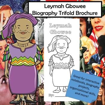 Leymah Gbowee Biography Trifold Graphic Organizer | TpT