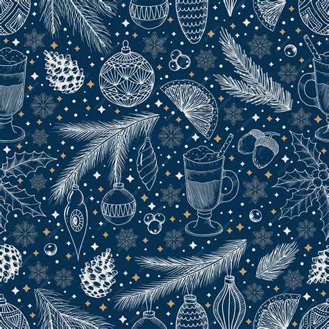 Premium Vector | Winter seamless pattern with Christmas tree branches ...