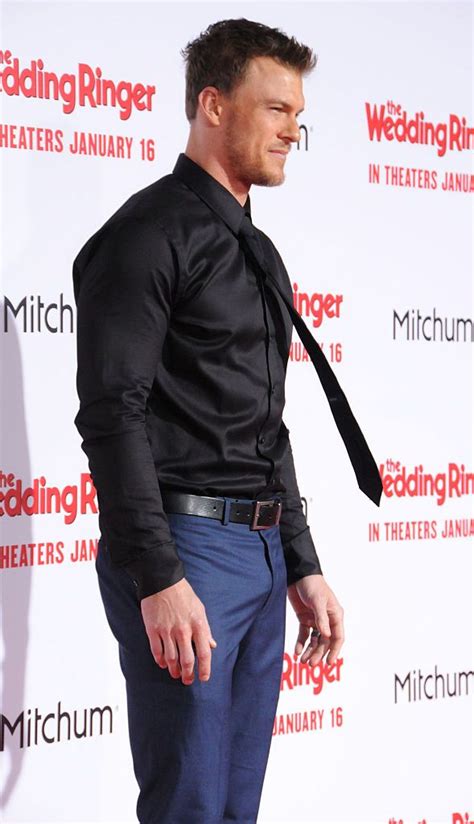 Actor Alan Ritchson attends the premiere of 'The Wedding Ringer' at... | Alan ritchson, Alan ...