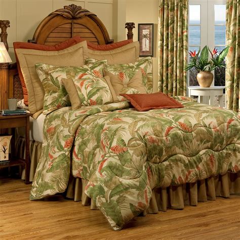 La Selva II Light Gold Tropical Comforter Bedding