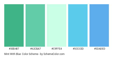 Mint With Blue Color Scheme » Blue » SchemeColor.com