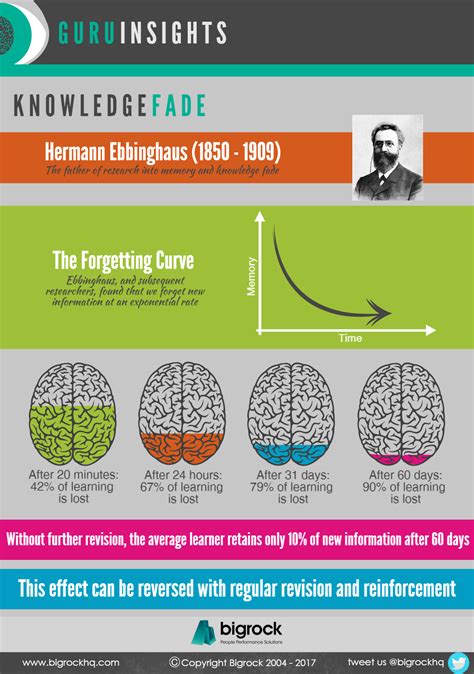 Hermann Ebbinghaus, Knowledge Fade and the Forgetting Curve - (infographic)