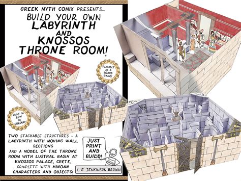 Build-Your-Own Labyrinth and Knossos Palace Throne Room Playset! | Greek Myth Comix