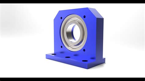 how to design a Bearing Block With Bearing #36 | Industrial design | |SolidWorks| |Mechanical ...