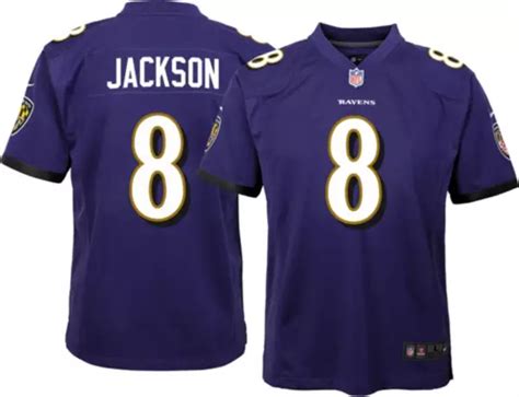 Nike Youth Baltimore Ravens Lamar Jackson #8 Purple Game Jersey | Dick ...