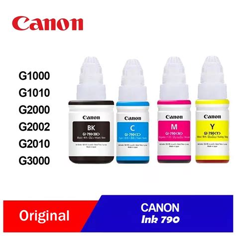 Jual Tinta printer canon pixma 790 Original/Genuine SERIES G1010 G2010 G1000 G2000 G3000 G4000 ...