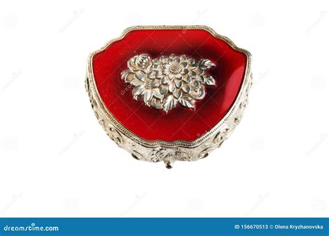 Vintage Jewelry Box Isolated on White Stock Image - Image of jewelry, history: 156670513