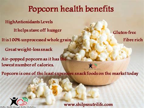 Popcorn health benefits | Shilpsnutrilife | Popcorn health benefits, Food facts, Healthy popcorn