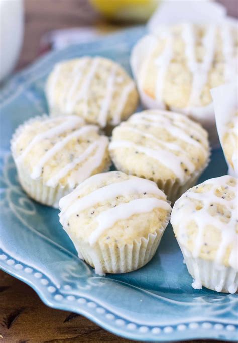 Mini Lemon Poppy Seed Muffins - Sugar Spun Run