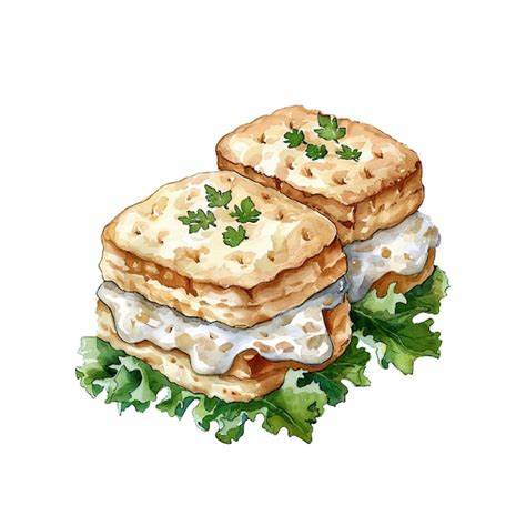 Premium Vector | Biscuits and gravy vector illustration in watercolor style