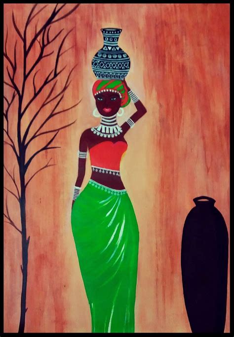 African Art in Acrylic by Asha Nair | African paintings, Africa art, African artwork