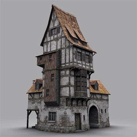 fantasy old blacksmith house obj | Fantasy house, Medieval houses, Architecture