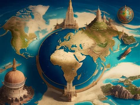 Premium AI Image | The beautiful world map