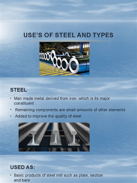 Uses of Steel and Its Typ 8925902 | PDF