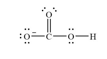 Draw the Lewis structure for HCO3- and determine the formal charge of ...