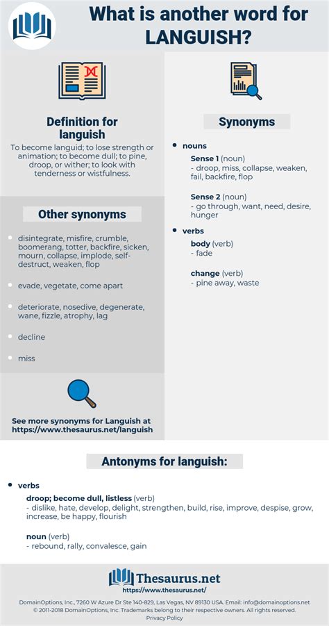 LANGUISH: 1042 Synonyms and 994 Antonyms | Thesaurus.net