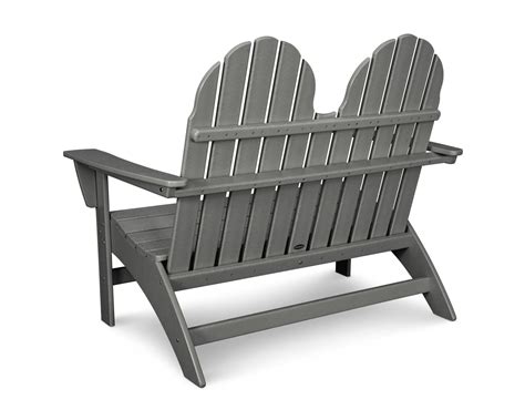 POLYWOOD® Vineyard Adirondack Bench in Vibrant Colors – American Backyard