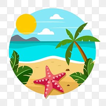 Summer Circle Clipart Hd PNG, Summer Circle Vector, Summer, Beach, Vector PNG Image For Free ...