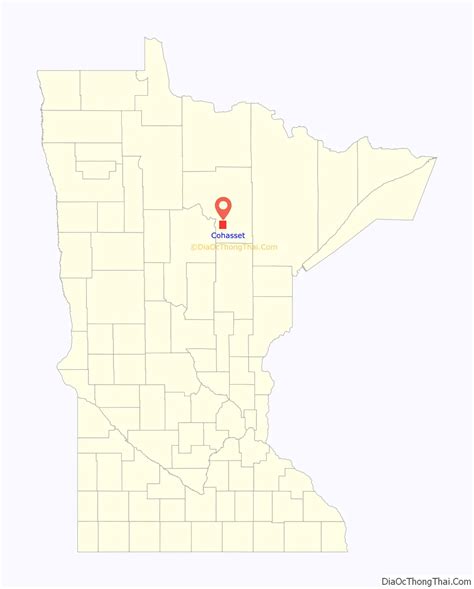 Map of Cohasset city, Minnesota - Thong Thai Real