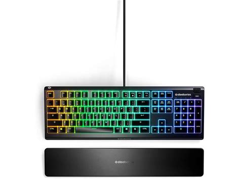 SteelSeries Apex 3 RGB Gaming Keyboard 10-Zone RGB Illumination IP32 ...