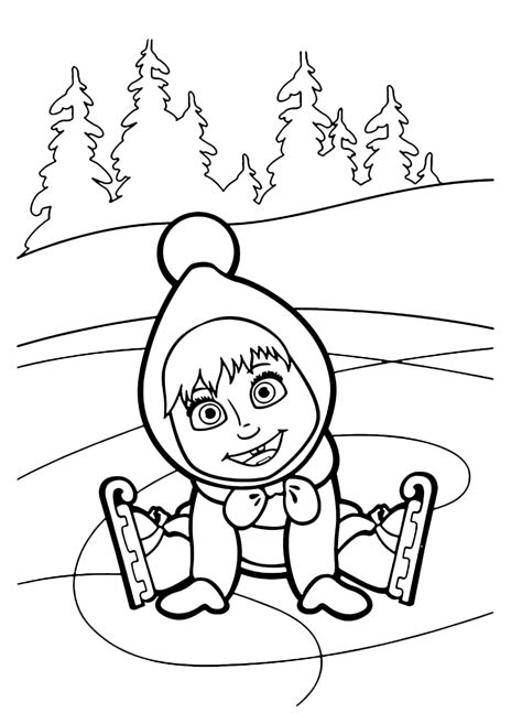 Masha And The Bear Coloring Pages at GetColorings.com | Free printable colorings pages to print ...