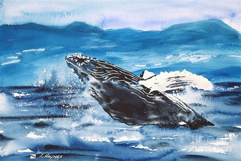 Whale Breaching Painting by Tanya L Haynes - Printscapes - Fine Art America