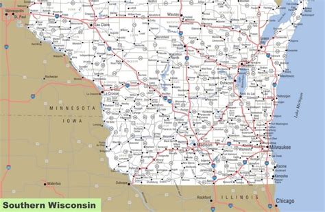 Map of Southern Wisconsin - Ontheworldmap.com