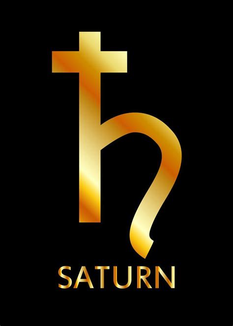 'Saturn zodiac symbol' Poster, picture, metal print, paint by Shawlin I | Displate | Saturn ...