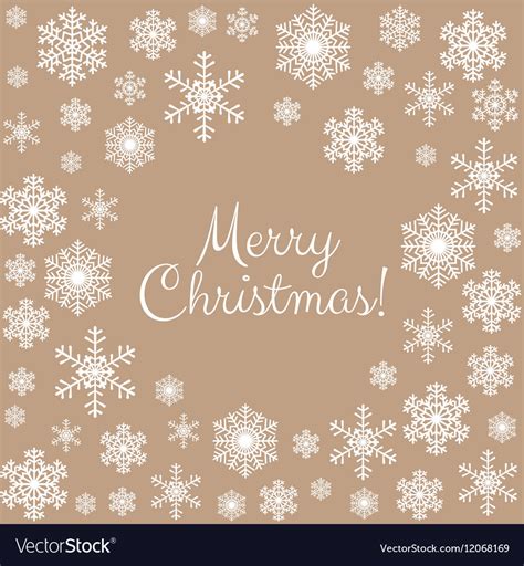 Christmas card with snowflakes Royalty Free Vector Image