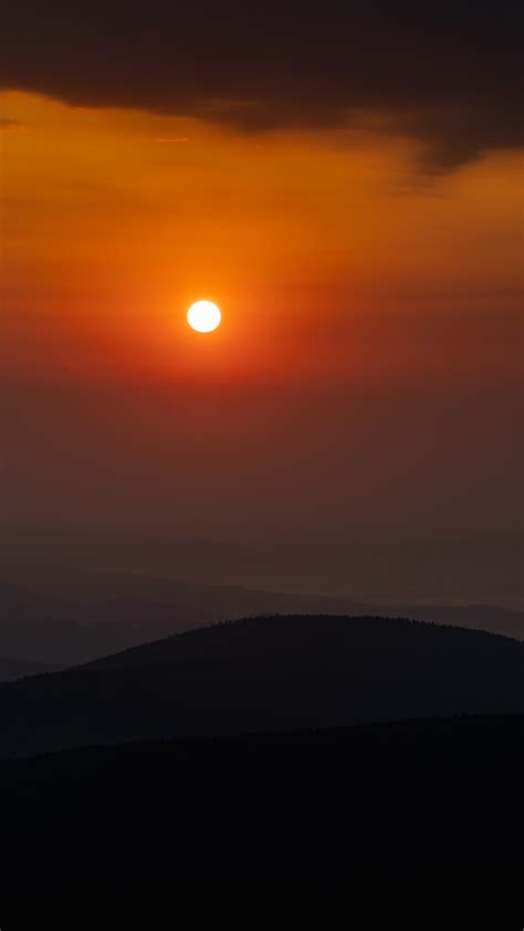 Silhouette of Mountain During Sunrise · Free Stock Photo