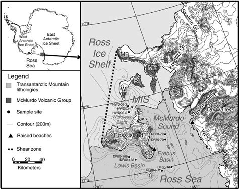 Map of Ross Island region showing the core sites in this study, and... | Download Scientific Diagram