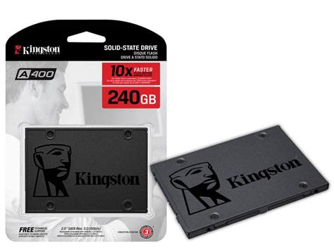 Disco SSD 240GB Kingston A400, SATA 3, 10X Faster, SATA 2.5", 7 mm