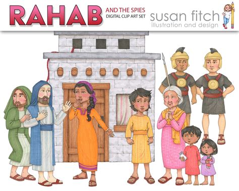 Rahab and the Spies digital clip art set in 2024 | Digital clip art set ...