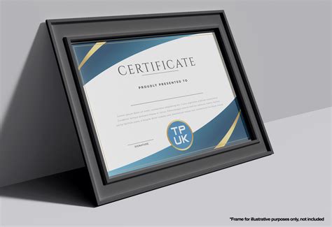 CERTIFICATE printing from £9 | A4 Certificate template