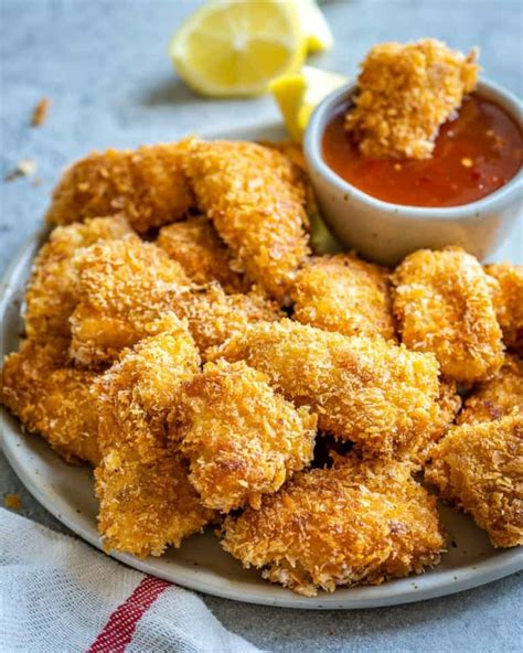 Crispy Air Fryer Chicken Nuggets | Healthy Fitness Meals