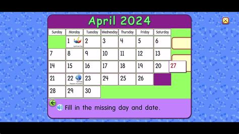 Starfall Calendar April 27, 2024 - YouTube